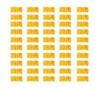 50Pcs Poultry tool Bird Foot Rings, 2.7/3/4/4.5/5 mm, with Numbered Earring Clips for Identification