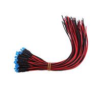 50Pcs Pre-Wired Diffused LED Diodes 3/5/10mm Multicolour DC 9-12V (Blue Light-3mm)