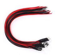 50Pcs Pre-wired Light Emitting Diodes 3mm Warm White Light DIY Manual Model Decoration 5-12V 0.06W Highlight Spotlights Bar Industrial Direct Plug in LED Lamp Beads