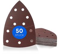 50pcs / Prio Sanding Triangles / 11 Hole / 105 x 152mm / 80 Grit / for Multi Sander / Sanding Sheets / Triangle Sanding Pads / Sandpaper