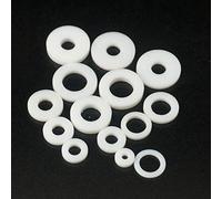 50pcs PTFE Flat Washer Gasket Set for Pressure Gauge - OD 8mm-18mm, ID 3mm-10mm, 2-4mm, Durable Sealing Solution(12x8x2mm)