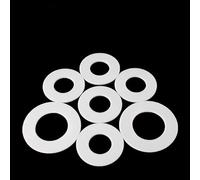 50pcs PTFE Flat Washers M3 to M45 - High-Temperature Resistant Gasket Sealing for Pressure Gauges and Water Pipe Joints(20x10x2mm)