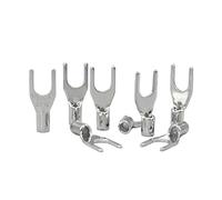 50PCS Pure Copper Fork Crimp Terminals Non Insulated Spade Terminals SNB0.5/1.25/3.5/5.5/8-3/4/5/6/8 Wire Cable Connectors(DSN0.5-4)