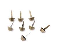 50PCS Purse Feet Spike Nailheads, 15mm Plate Bottom Stud Bag Feet Cone Studs for DIY Leather Craft Purse Handbag Making (15mm-Brass)
