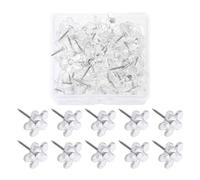 50Pcs Push Pins Cork Notice Board Thumb Tacks Drawing Pins Flower Star Gear Flat Head Pushpin for Bulletin Board Calendar and Poster Pins