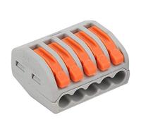 50Pcs Push Wire Wiring Connector PCT-215 Fast Compact Connect Terminal Blocks Copper Conductor Flame-Retardant PC Shell Test Hole Safe Durable for Lamps Motors Electrical Control Power Supplies Home A