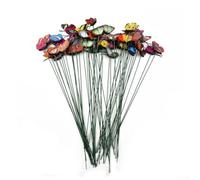 50Pcs PVC Butterfly Stakes 25cm Random Colors 50Pcs PVC Butterfly