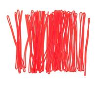 50pcs PVC Luggage Tag Loops 6.7 Inch Red Reusable Suitcase Handle