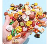 50PCS Random Miniature Dollhouse Supermarket Food Snacks Mini Cake Wine Drink for Blyth Barbies BJD Doll Accessories Kids Gift 25 food 25 drink