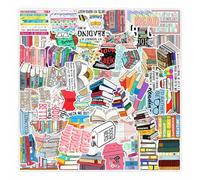 50pcs Reading Sticker for Laptop Water Bottles Scrapbook,Vinyl I Love Read Books Inspiration Sticker for Kids Boys Girls Teens High School Students,Water Bottle Stickers,Make Your Own Stickers