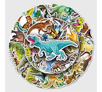 50Pcs Realistic Dinosaur Stickers Laptop Car Scrapbook Phone Skateboard Suitcase Luggage Bike Dinosaur Stickers Vinyl Waterproof Aesthetic Personalised Stickers for Teens Boys Girls Adults Children