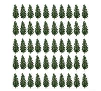 50PCS Realistic Pine Trees Model Train Scenery HO OO Scale 3.15 Inch Miniature Plastic Pine Trees for Diorama Supplies Railway Landscape Architecture Sand Table Decor