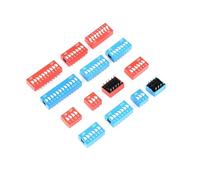 50PCS Red/Blue 2.54mm Pitch Slide Type Switch 1P/2P/3P/4P/5P-10P DIP Switch IDGTTLDF(50pcs Red 7P)