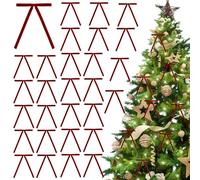 50Pcs Red Bows for Christmas Tree, Premium Velvet Christmas Tree Bows for Festive Decor, 13x18cm Red Bows for Gift Wrapping, Wreaths and Wedding Decorations