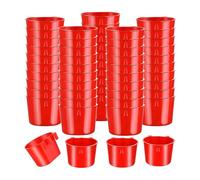 50pcs Red Hanging Feeders for Bird Chicken Small Animal Cage Conure Feeders for Cage Easy Bird Bait Box Conure Feeder