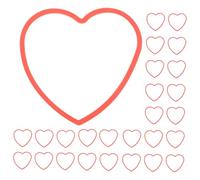 50Pcs Red Heart Shaped Plastic Elastic Bands for Stage Performances | Magic Trick Props, Vanishing Acts, Party Use, Practical and Convenient, Simple to Use