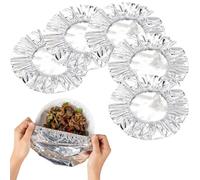 50Pcs Repeatable Aluminum Foil Film Insulation Cover,A/luminium F/oil Food Storage Covers,Kitchen Fresh-Keeping I/nsulation Film,Heat Insulation Al/uminum Fo/il for F/ood,Aluminum Foil Food Co/vers