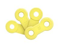 50PCS Replacement Elastic Straps for Meyson EMA Application (Yellow, 17 mm)