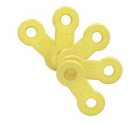 50PCS Replacement Elastic Straps for Meyson EMA Application (Yellow, 17 mm)