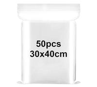 50PCS Resealable Clear Plastic Large Ziplock Bags 30 x 40cm Sealed Bag Storage Bag Press Seal Bags Thickening and Durable Apply to Quilts Blankets Clothing Storage