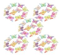 50pcs Resin Butterfly Charms for DIY Jewelry Making and Phone Cases | Mini Butterflies Ornaments, Bright Colour Finish, Beginner Crafters, Bracelet Brooch Projects Random Color