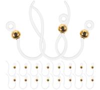 50pcs Resin Earring Hooks for DIY Jewellery Making, Golden Alloy
