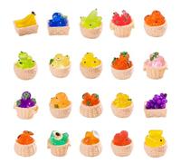 50pcs Resin Mini Fence Drift Bottle Slime Charms Mixed Set Handicrafts Accessories DIY Miniature Scene Layout Micro Home Decoration