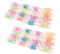 50pcs Resin Mini Fence Drift Bottle Slime Charms Mixed Set Handicrafts Accessories DIY Miniature Scene Layout Micro Home Decoration