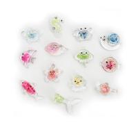 50pcs Resin Mini Marine Organism Slime Charms Mixed Set Handicrafts Accessories DIY Miniature Scene Layout Micro Home Decoration