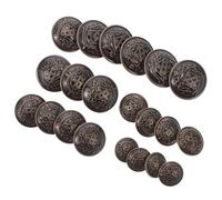 50pcs Retro Brass Sewing Buttons for Sweaters and Dresses Replacement | Sew-on Decorative Brass Pieces, DIY Clothing Shop Supplies, Antique Vintage Style Accents