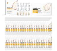 50PCS Rice Sunscreen SPF 50 with 10PCS Rice Serum Ampoules, Lightweight SPF 50 Face Moisturiser, Korean Sun Cream for Face, UVA UVB Daily Sun Care, Moisturising No White Cast for All Skin Types