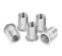 50Pcs Rivet Nuts M4, Premium Stainless Steel Threaded Inserts for Wood and Metal, Professional Rivnut Tool Kit for DIY and Industrial Fastening Applications