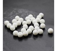 50pcs Round 8mm Fishing Beads Stopper Rig for Carp Bait Rigging Lures Tackle with Soft Material and Natural Visual Profile for Realistic Use (Float White)