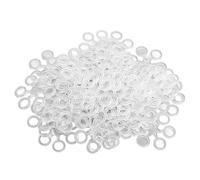 50pcs Round Bait Ring Clear Durable Snowflake European Fishing Pellet Bait Bands For Carp Fishing Wide Application Sturdy Transparent Plastic Material Hair Rigs Bait Band