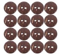 50pcs Round Coconut Shell Buttons, Wood Craft Fasteners 15mm 2-Hole | Natural Rustic Texture, Lightweight Design, Suitable for Knit Hats, Bags, Clothing Alterations, Gift Wrapping and Crafts