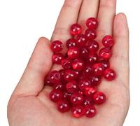 50Pcs Round Resin Sewing Buttons 10mm, Imitation Jade Decorative Buttons for Clothes Sewing DIY Craft Projects, Red