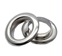 50Pcs Round Shape Hollow Rivet 20mm Inner Diameter Silver Metal Eyelets with Washers for Clothes Leather Canvas(32#)