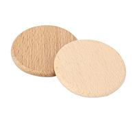 50Pcs Round Wooden Slices,Unfinished Blank Wood Circles Beech No-Hole Chip for DIY Crafts Door Hanger Sign Wood Buring Painting Christmas Décor(6CM)