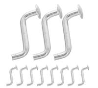 50pcs S Shaped Safety Pin for Pallet Racking, Quick Install Metal | Galvanized Iron, Flat Head Stamped Bend Build, Silver Finish, Wear Resistant, for Warehouse Shelving