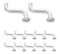 50pcs S Shaped Safety Pin Heavy Duty for Pallet Racking Metal Shelf | Galvanized Iron, Flat Head Design, Silver Finish, Convenient Accessory for Warehouse Shelving Parts