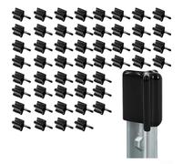 50pcs Safety T Post PVC Rubber for Vinyl Fence Protection Covers to Safely Enclose T Post Tips and Minimize Risk of Harm (50pcs black)