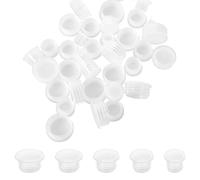 50Pcs Salt and Pepper Stoppers Plugs 0.35 Inch to 0.74 Inch Diameter Replacement Plug Reusable Clear Round End Cap Plastic Stoppers for Salt and Pepper Shakers Flower Pots Bottles Pipes Etc