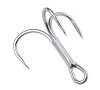50pcs Saltwater Fishing Hooks Treble High-carbon Steel Fishhooks High Strength for Enthusiast(8)