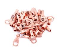50PCS SC6-6 Copper Ring Lug Terminals, AWG 2-12 Battery Cable Ends Connectors for Automotive Inverter Marine Electrical