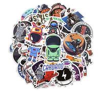 50pcs Scrapbook Stickers Laptop Stickers Cute Stickers Animal Stickers Small Stickers for Children Suitcase Stickers Sticker Pack (Space Theme)