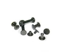 50pcs Screw Sex Bolt Book Binding Post Screws M4 Inner Thread Black Zinc M5*6/8/10/12/15/20/25/30mm Length DUO ER (Length : 10mm, Size : M5)