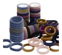 50PCS Seamless Hair Ties Rainbow Colorful High Elastic Ponytail Holders Bands Braided Accessories（MIX1）