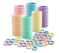 50PCS Seamless Hair Ties Rainbow Colorful High Elastic Ponytail Holders Bands Braided Accessories（MIX1）