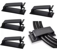 50Pcs Self Adhesive Cable Management Clips Cable Clips Cable Organisers Wire Clips Cord Holder (White, 10 Pcs)