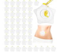 50Pcs Self-Adhesive Organic Cotton Belly Button Patch - Highly Absorbent Spunlace Cloth Kit (Castor Oil Not Included)